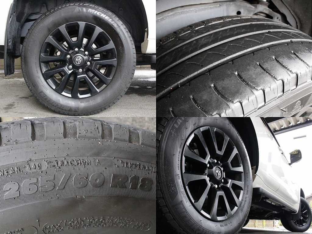 トヨタ純正ホイール×MICHELINタイヤ(265/60/R18)をインストール済み！カスタムもお気軽にご相談ください！