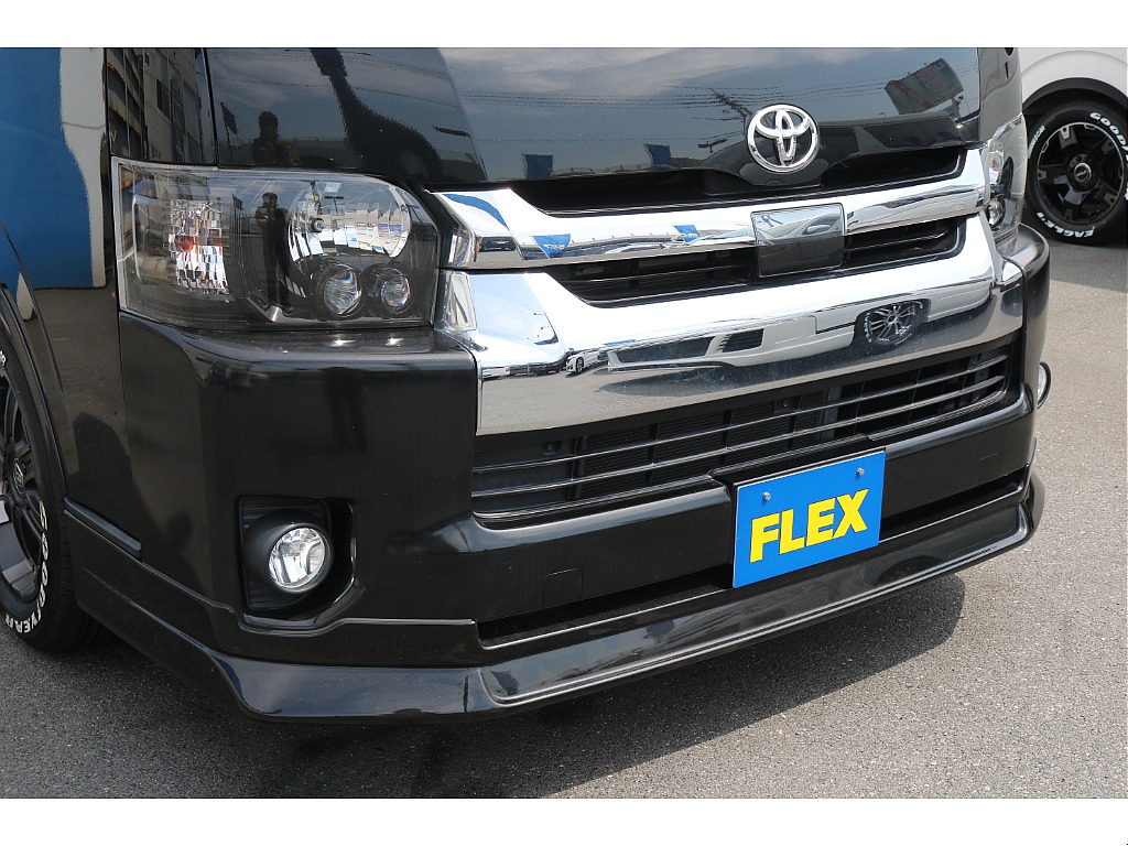 大人気なFLEXオリジナルフロントスポイラー付き♪(Delfinoline) 付けるだけでよりカッコイイ仕上がりに♪