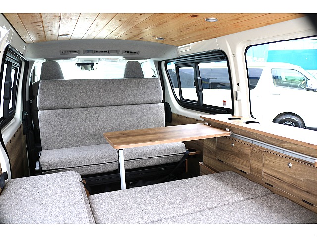 【新車/WoodVillage内装架装/８ナンバー/ディーゼル4WD】オシャレなウッド内装♪サブバッテリー/インバーター/走行充電