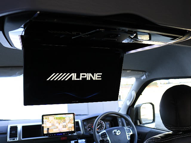 アルパイン製12.8型フリップダウンモニタープラズマクラスター付き