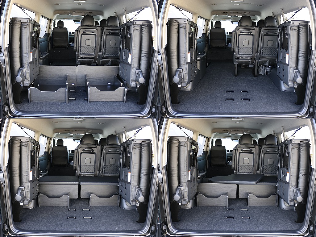 ４列目跳ね上げれば広々ラゲッジスペース