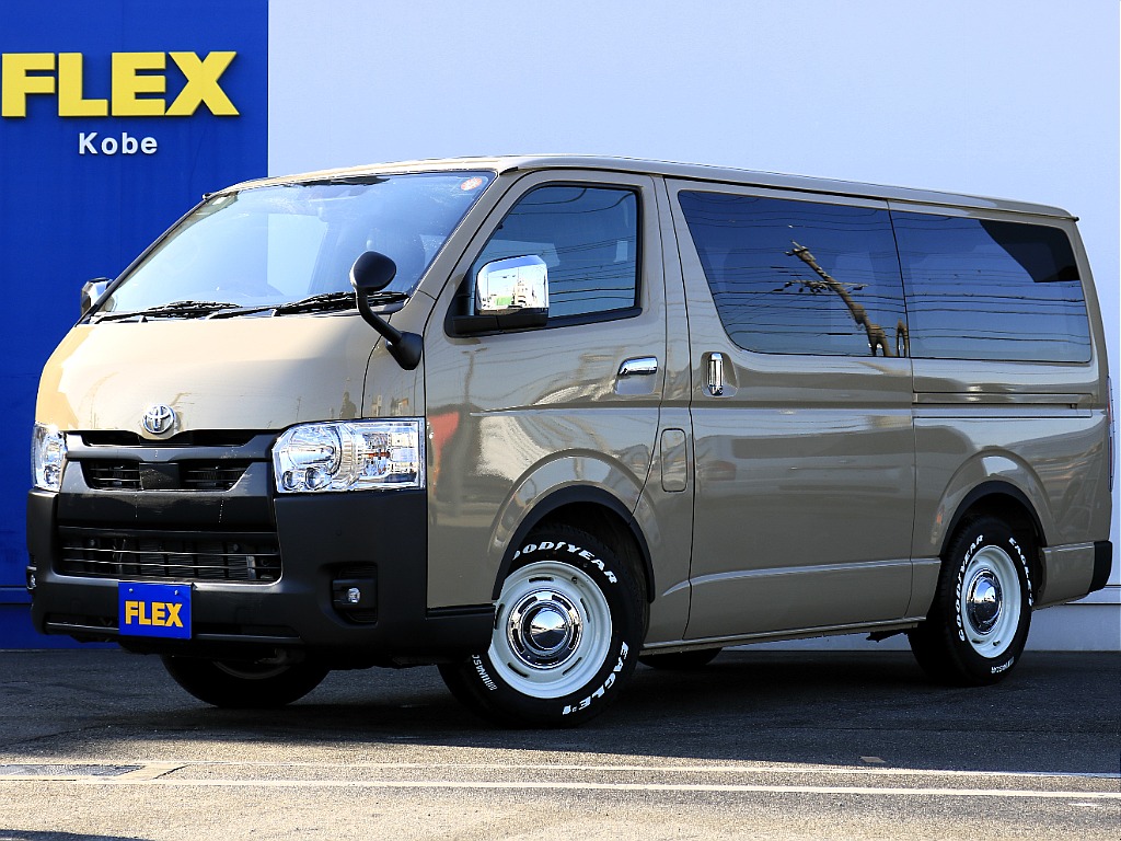 R7年ハイエースVディーゼル２WDアースカラーベージュカスタム車両の入庫