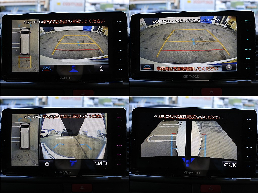 ケンウッド製9インチナビにはパノラミックビューモニター付き