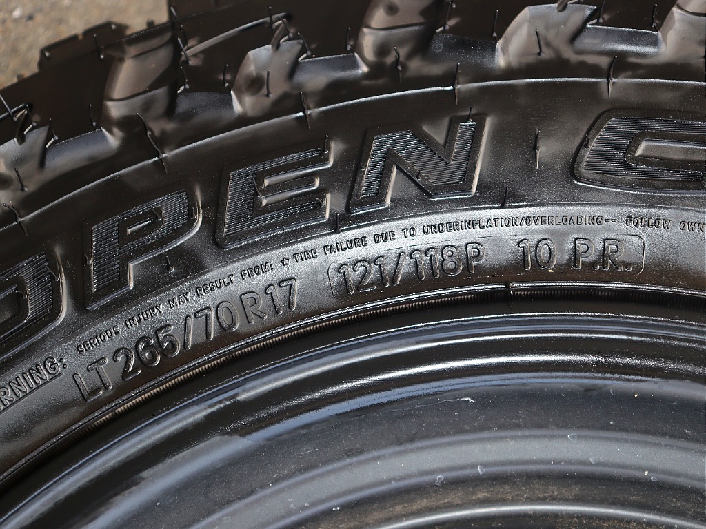 OPENCOUNTRY　265/70/16 DEAN　クロスカントリーホイール