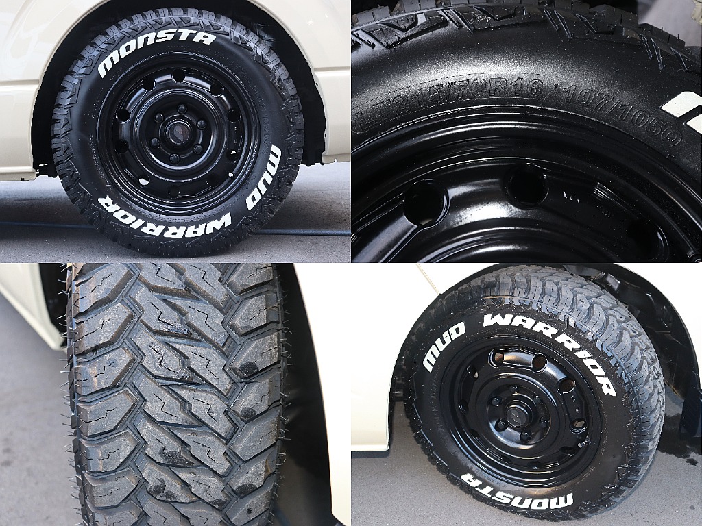 □MONSTA　MAD　WARRIOR　LT215/70R16タイヤ □Paw　MATBLACK 16インチホイール