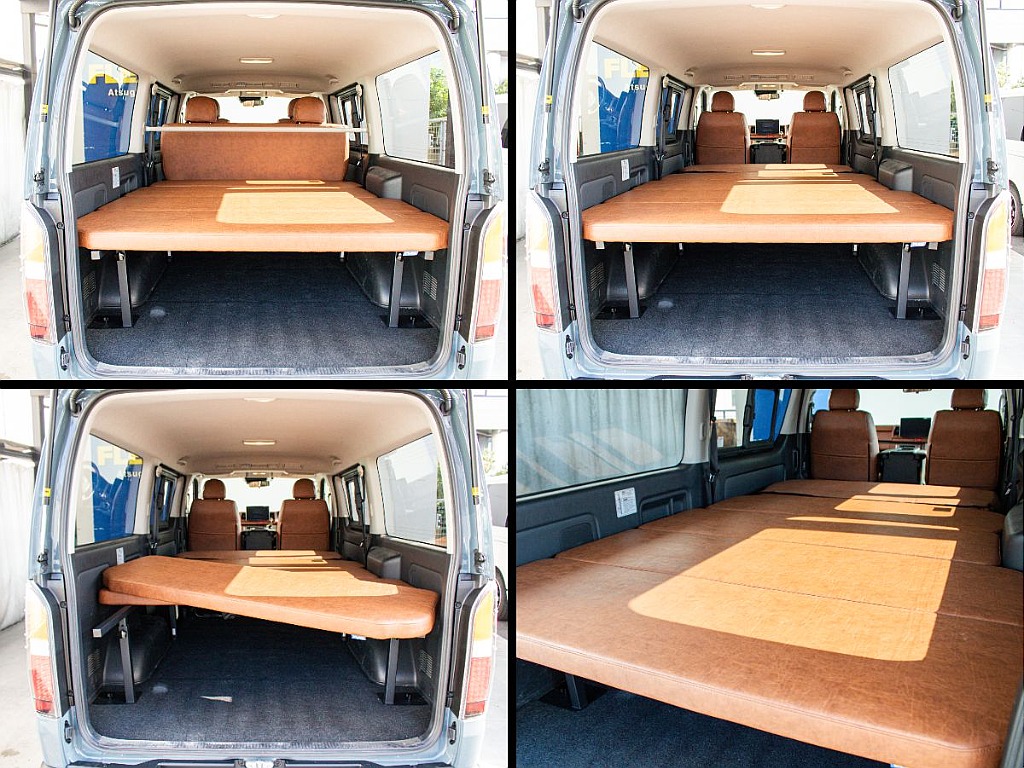 オリジナルベッドキットtype2が装備されてますので、車中泊などもお楽しみ頂けます！