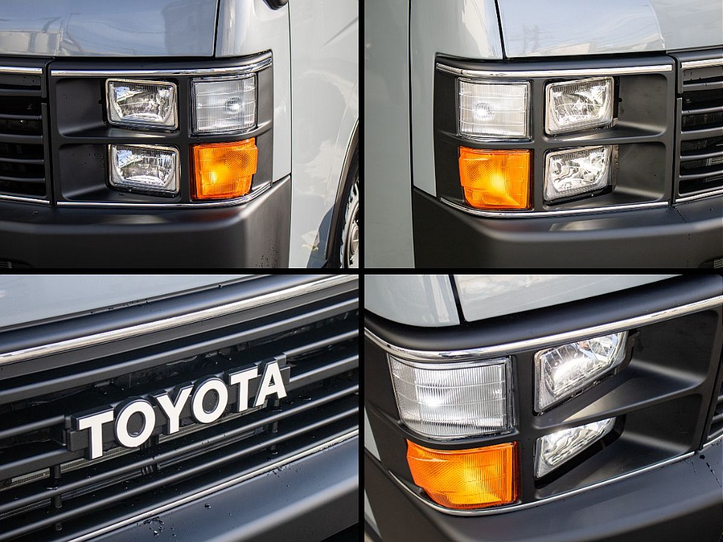 特徴的な角目ヘッドライト！LEDユニットを装備しておりますので、夜間も明るさがばっちりです！