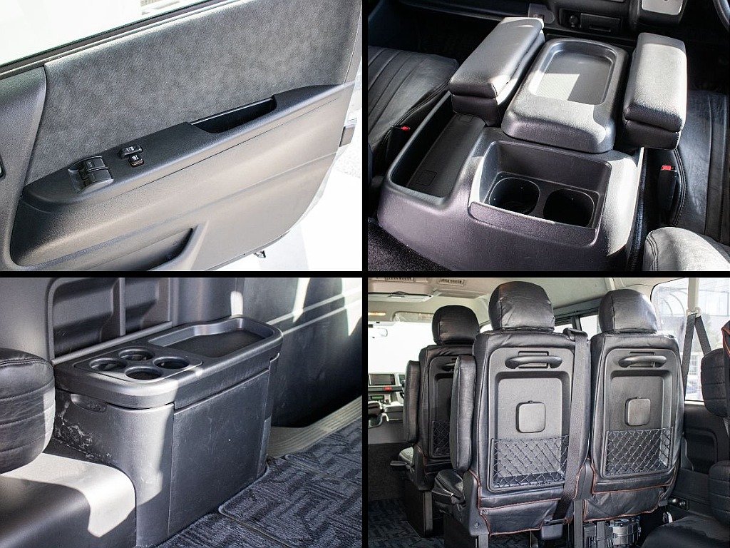 運転席にはアームレストが装備されております！また、ドリンクホルダーなども充実してます！