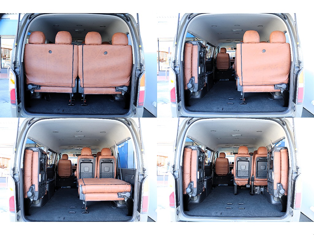 ４列目シートは跳ね上げ式！お荷物もしっかりと載せられます！！