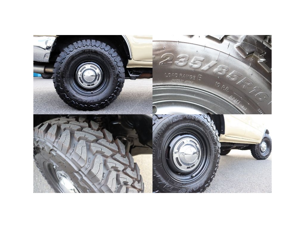 足元にはDEANクロスカントリー16インチAWにオープンカントリー235MTタイヤの組み合わせ！