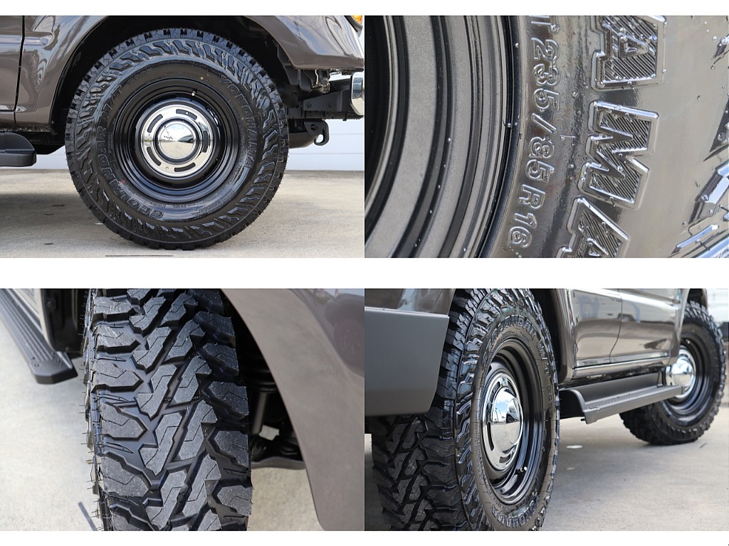 足元にはDEANクロスカントリー16インチAWにジオランダー235MTタイヤをセット！