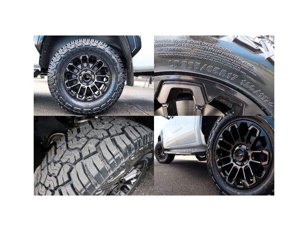 足元にはFLEXオリジナル17インチAWにジオランダー265MTタイヤをセット！
