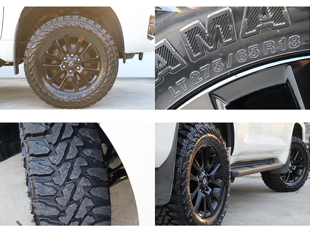 足元は専用の１８インチAWに新品ジオランダー２７５タイヤをセット！