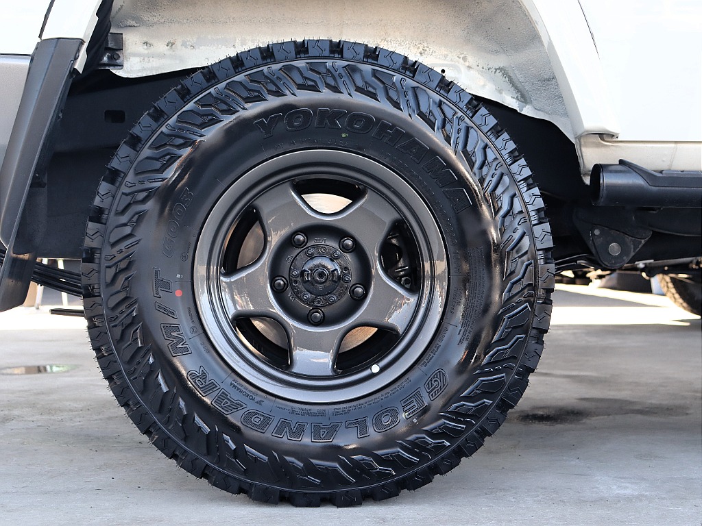 足元には往年の新品ブラV16インチAWにジオランダー285MTタイヤをセット！