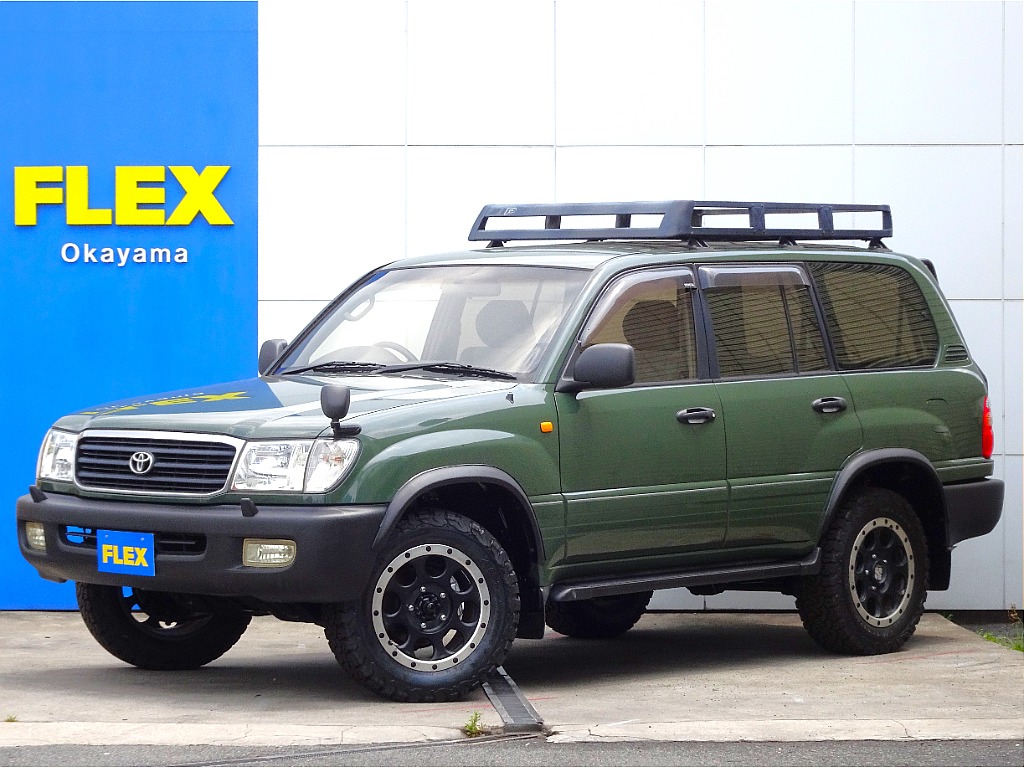 トヨタ ランドクルーザー100 4.7VX 4WD VX リミテッド アーミーグリーン 各部ブラック 岡山県