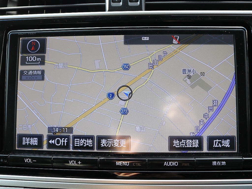 純正９インチナビは地図も見やすいです！！