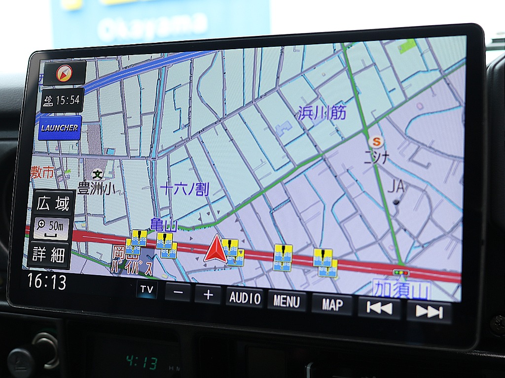ナビの画面が大きいだけで運転が楽しめますね☆