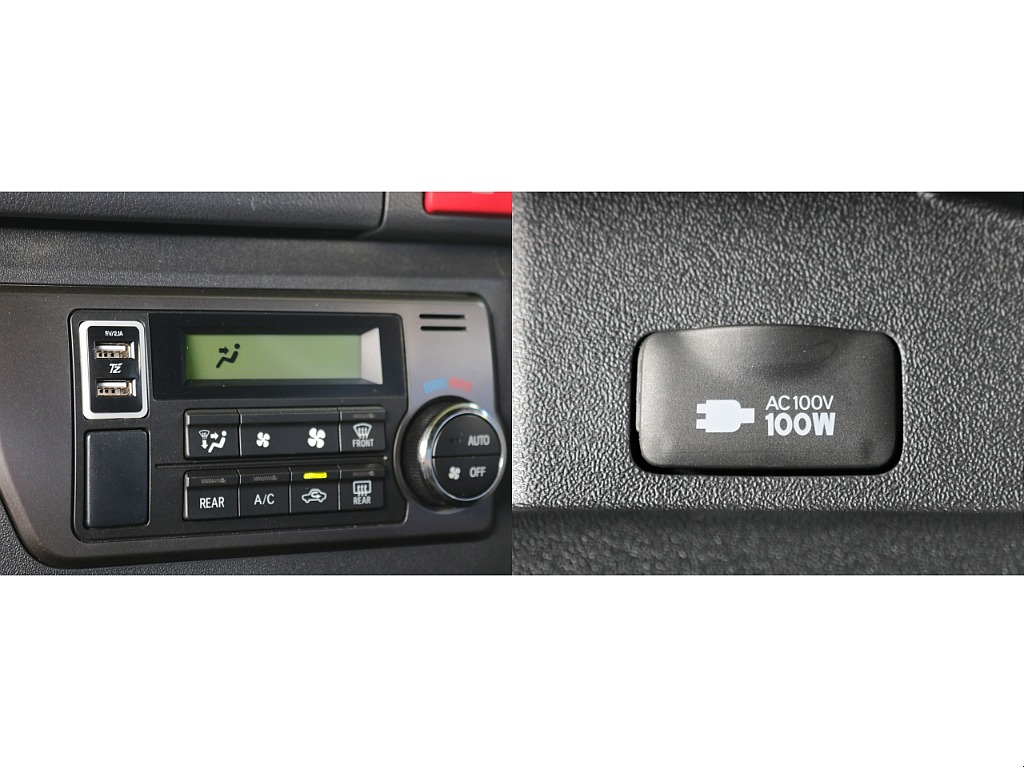 USBポート・100V電源