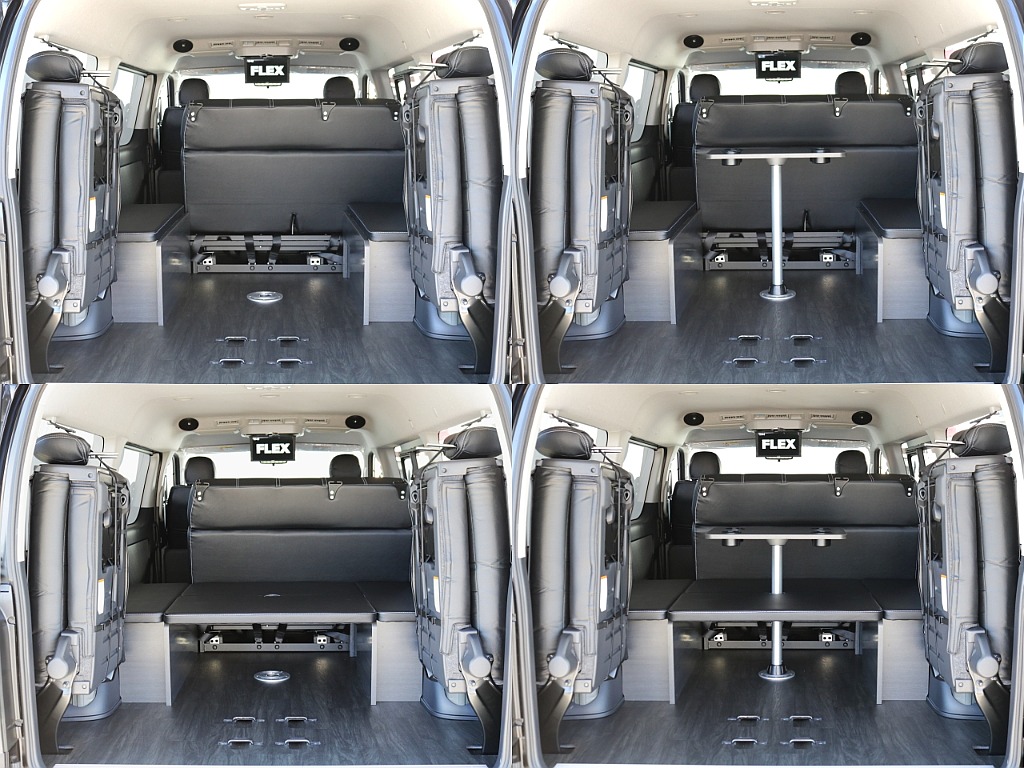 ベッドマット・センターテーブルは取り外し可能！用途に合わせたシート展開が可能！