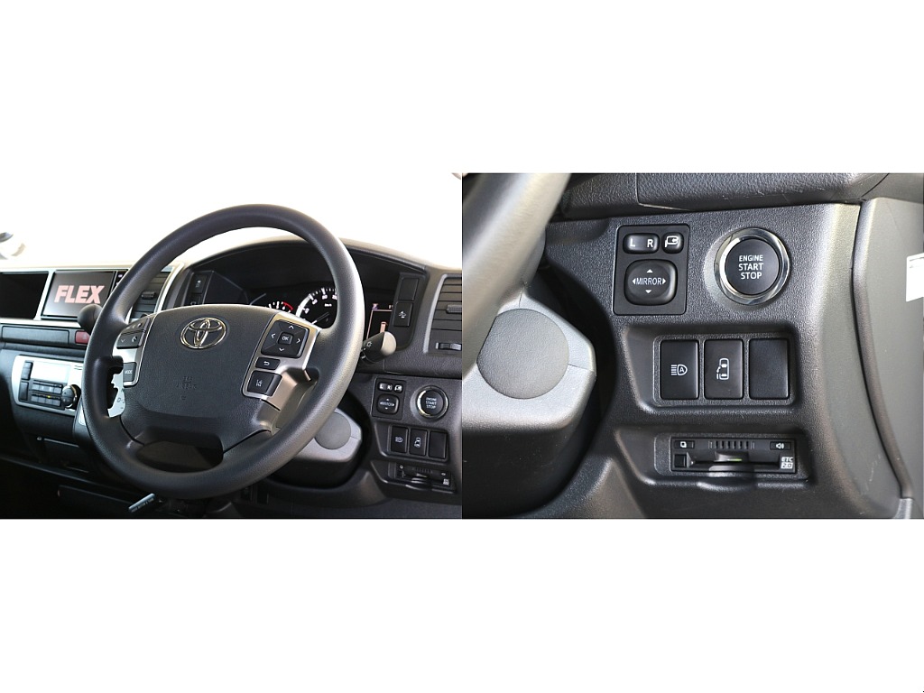 プッシュ式スタート・オートハイビームスイッチ・パワースライドドアスイッチ・ビルトインETC