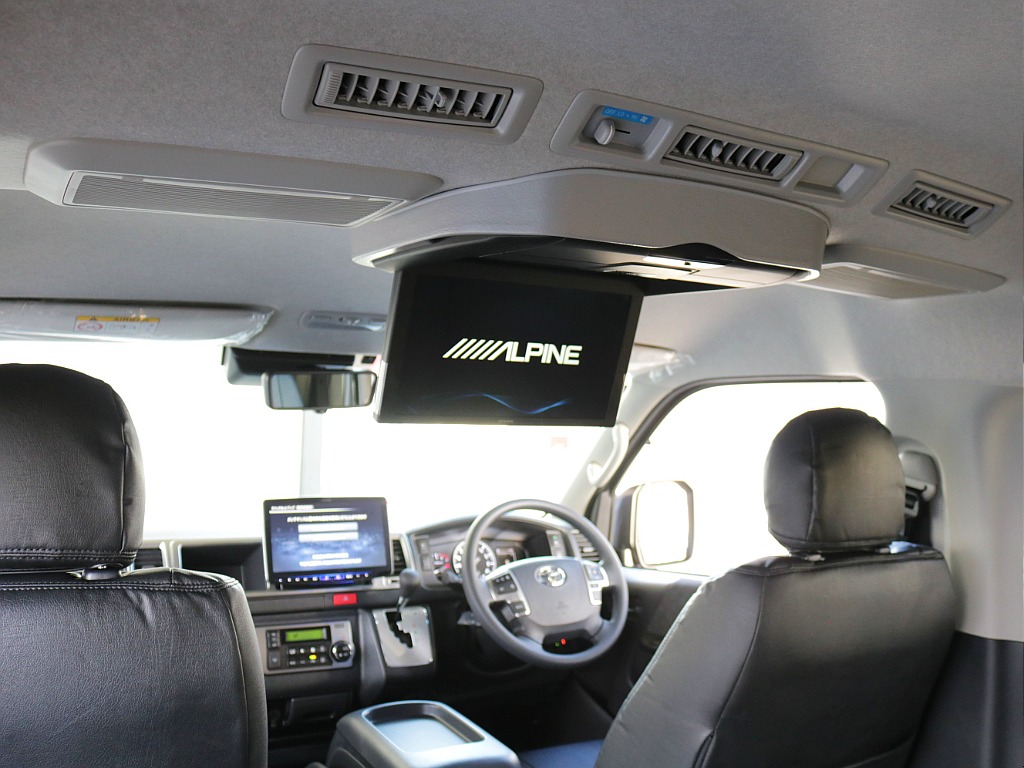 アルパイン12.8インチフリップダウンモニター