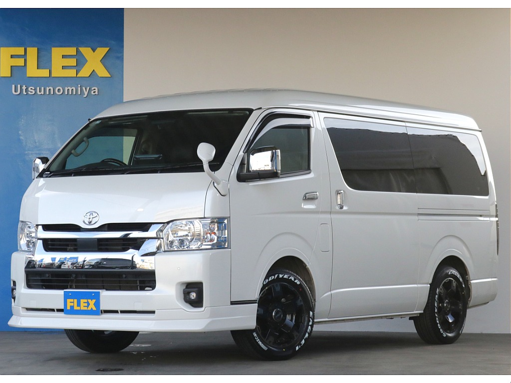 トヨタ&nbsp;ハイエース&nbsp;ワゴン2.7GLロング ミドルルーフ&nbsp;高年式・低走行 FLEXカスタムパッケージ！&nbsp;栃木県