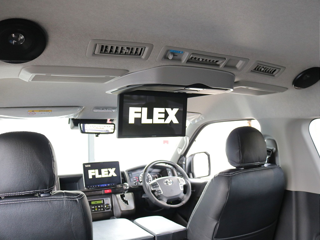 天井スピーカー・後席用フリップダウンモニター