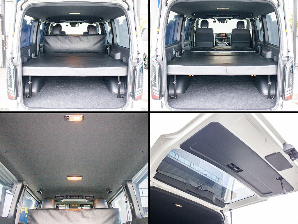 リクライニング式のベッドキット装備しています！ 快適な車内空間をお楽しみいただけます！