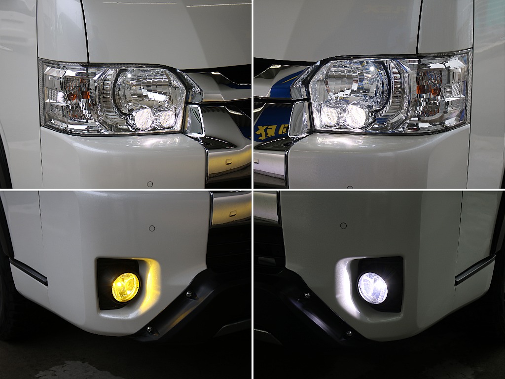 LEDヘッドライトにバイカラーのLEDフォグランプが装備されてます！