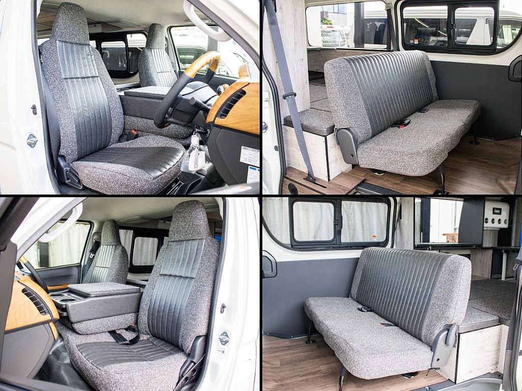 運転席・助手席・二列目にはWoodRim専用のシートカバー装備してます！