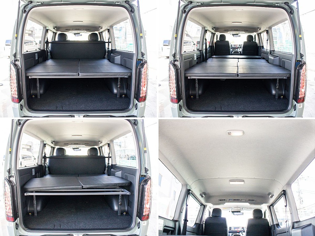 車中泊もできるベッドキットが装備されてます！