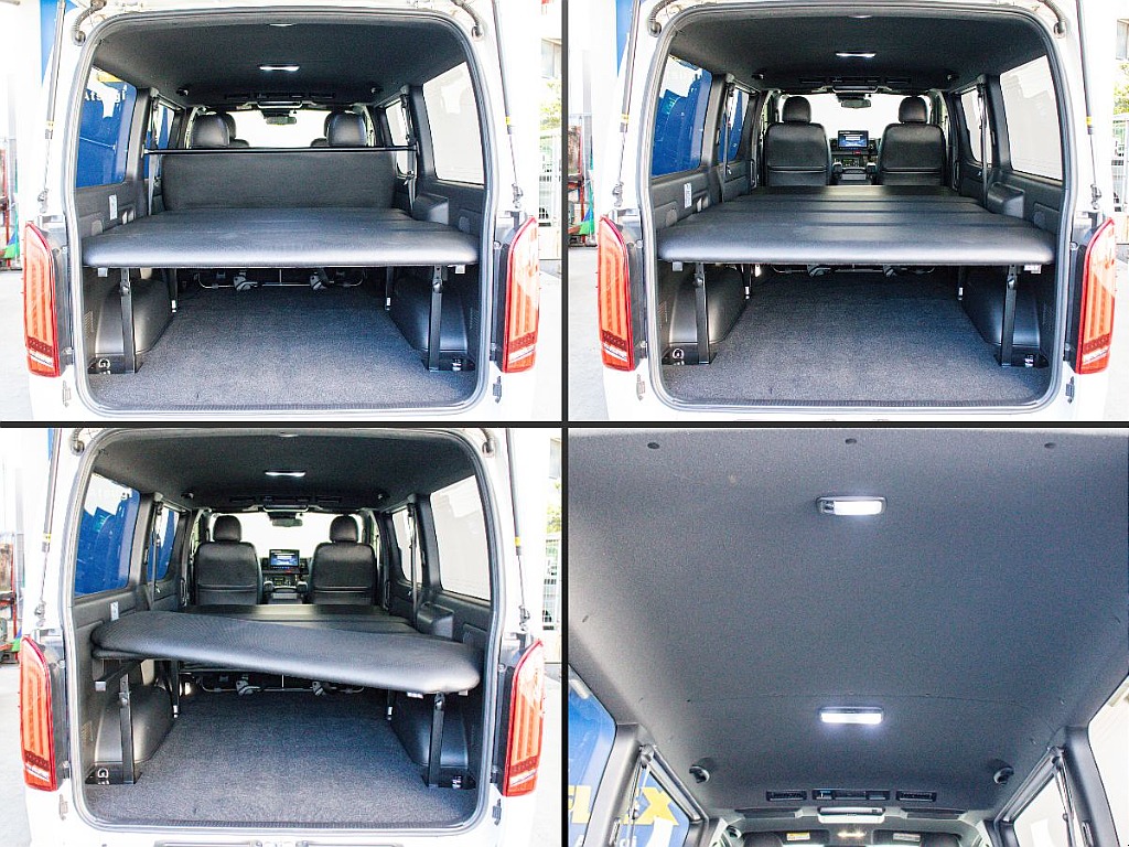 4分割ベッドキット装備で車中泊もお楽しみ頂けます！
