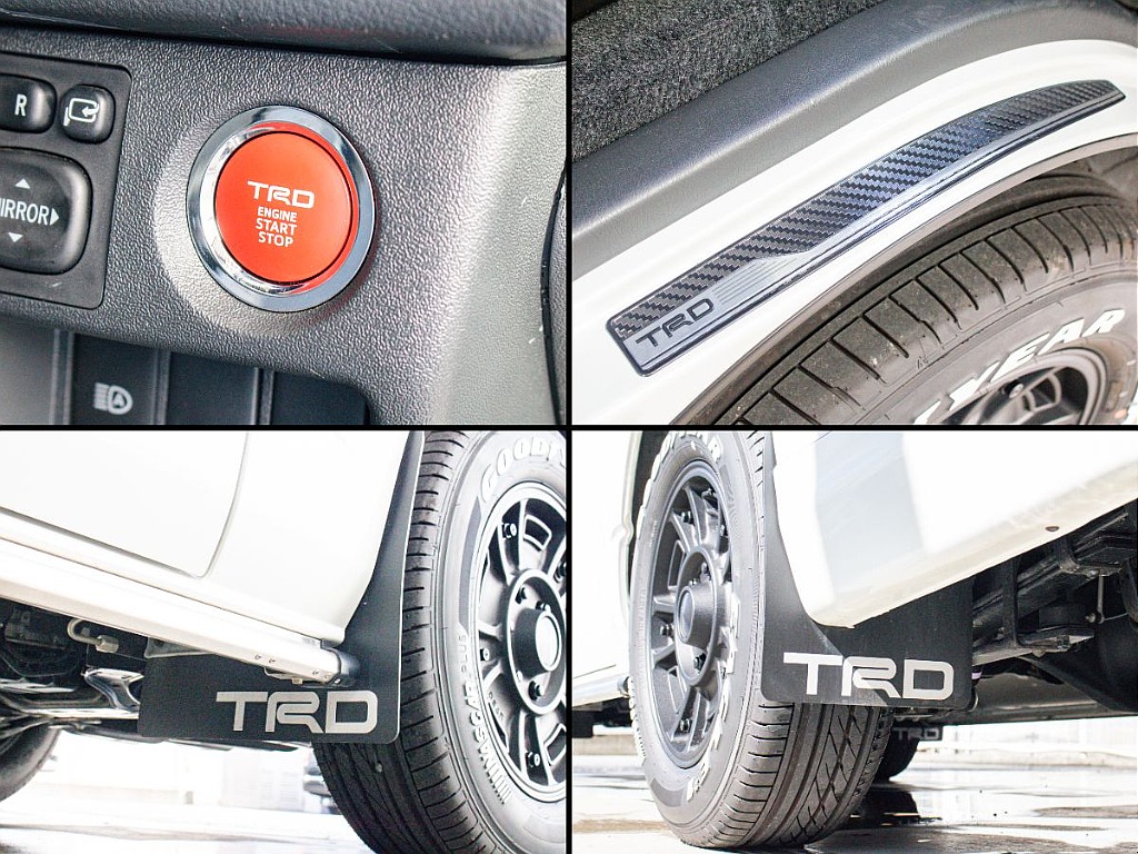TRD製のマッドフラップも装備していてオフロード感溢れる一台です！