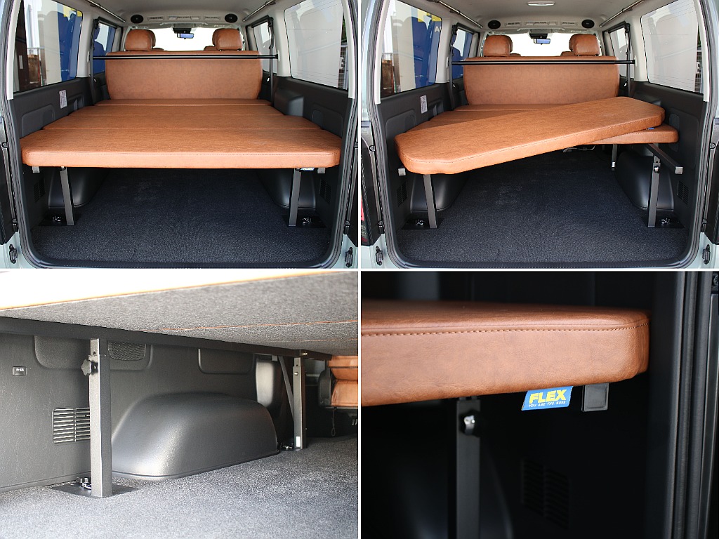 オリジナルベッドキットtype2を装備してます！車中泊などもお楽しみいただけます！