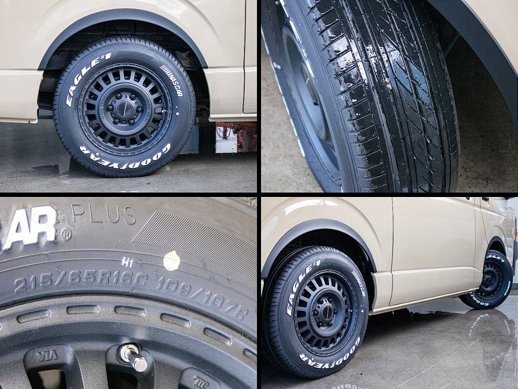 ネクサストレイルアルミホイールにグッドイヤーナスカータイヤ16インチを装備しております！