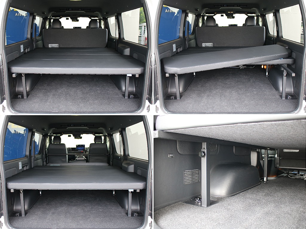 オリジナルベッドキットtype2を装備してます！広い空間で車中泊などお楽しみください！