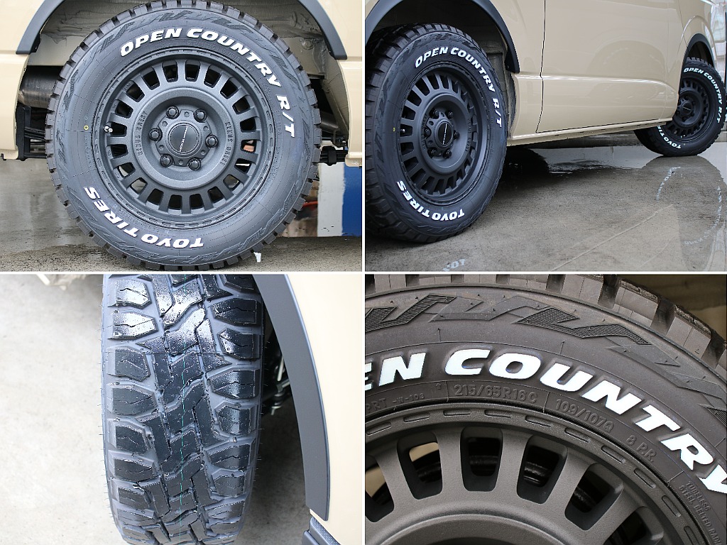 オリジナルNC1アルミホイールにトーヨーオープンカントリータイヤ16インチを装備してます！