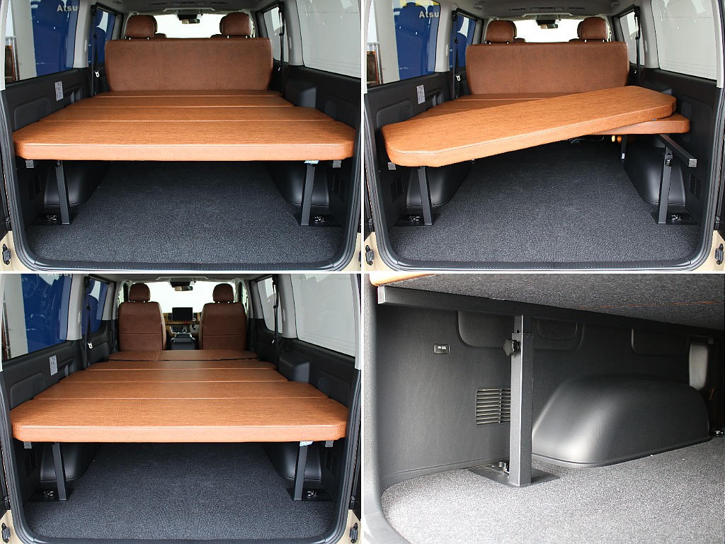 オリジナルベッドキットtype2を装備！車中泊などもお楽しみください！