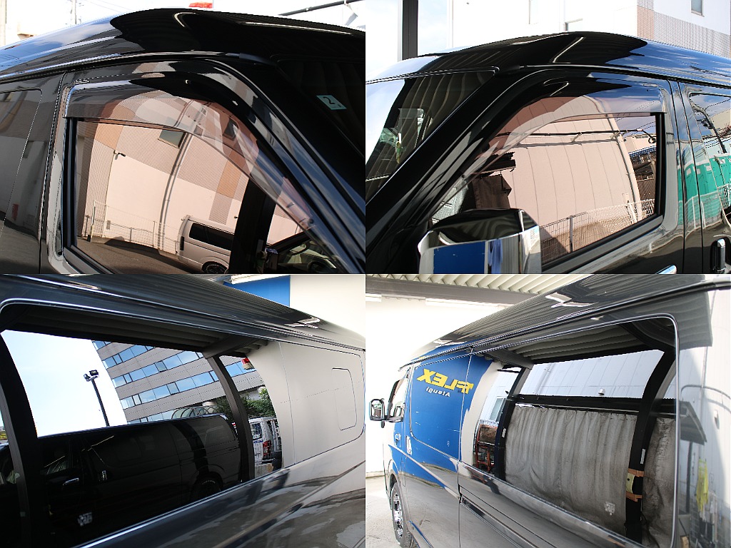 トヨタ純正ドアバイザー付いてます！リア5面はフィルム施工済みなので外からの視線も気になりません！