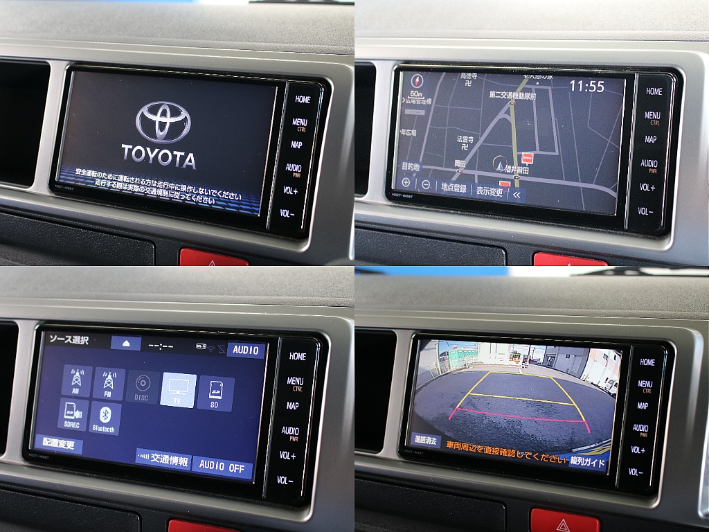 トヨタ純正の7インチナビ装備！Bluetooth接続で音楽も楽しめます！