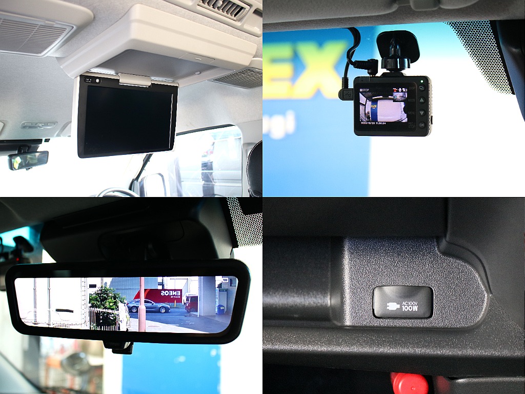 人気のデジタルインナーミラー装備してます！後ろにはトヨタ純正の後席モニターも付いてます！