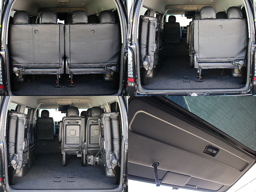 4列目シートはこのように跳ね上げ可能です！大きな荷物を積むこともできます！