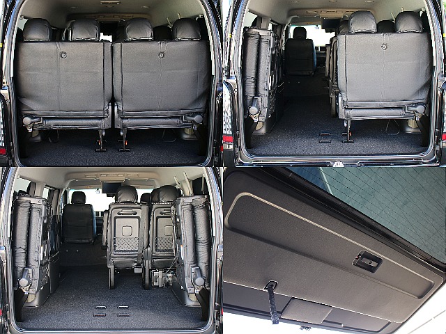 4列目シートはこのように跳ね上げ可能です!大きな荷物を積むこともできます!