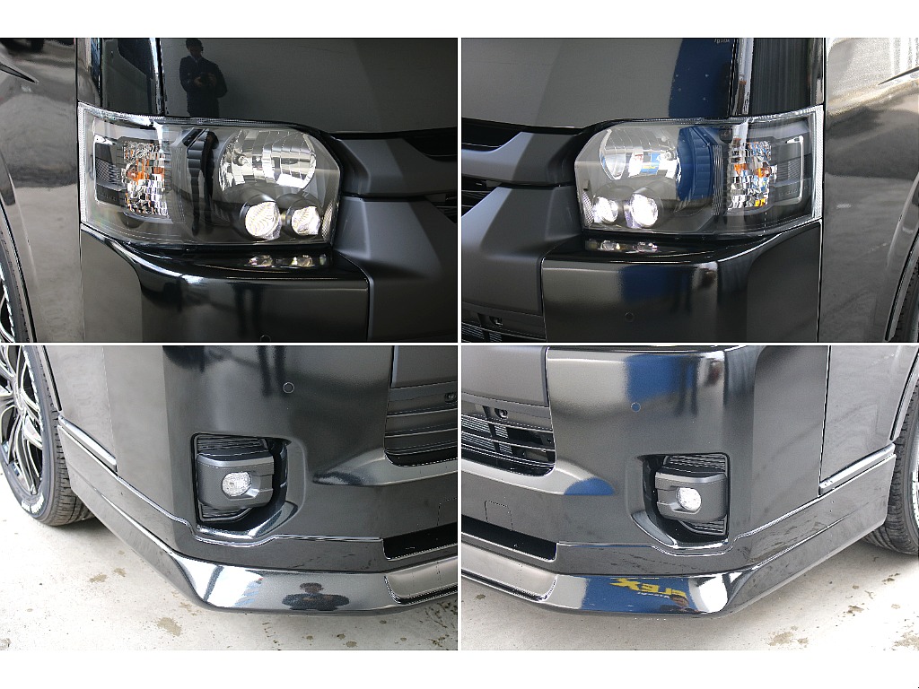 LEDヘッドライトのインナーをブラックで塗装してます！