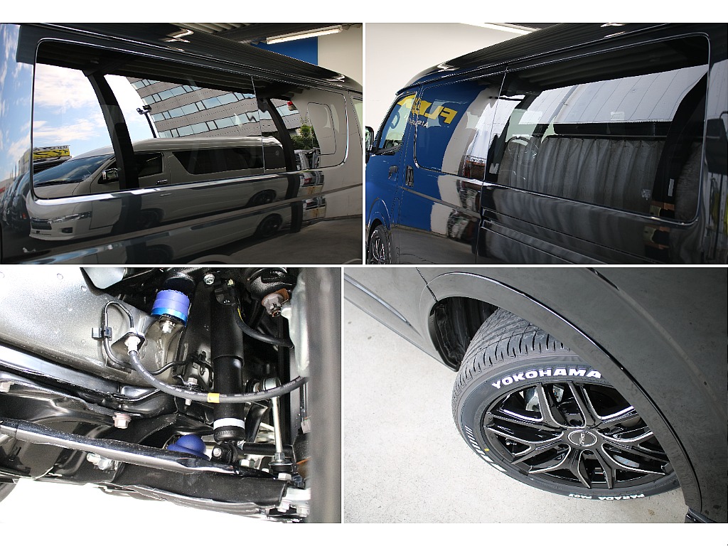 足元にはオリジナルのオーバーフェンダーをボディ同色で装備してます！