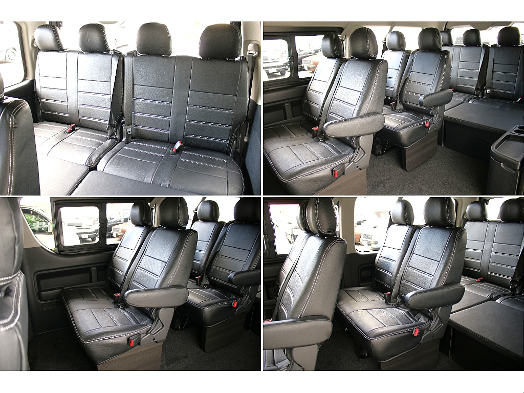 しっかり10人乗れる純正配列のシートです！大人数でのお出かけも可能！