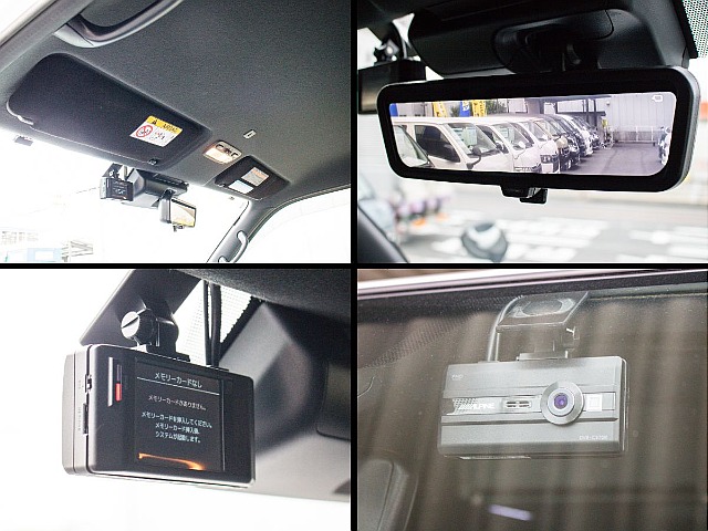 メーカーオプションのデジタルインナーミラーや前後ドライブレコーダーも装備しております！