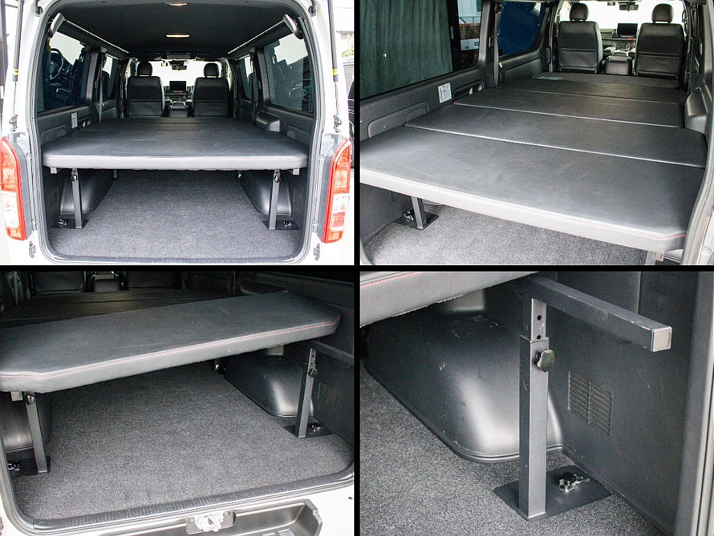 簡単にお取り外し可能なベッドキットを装備しております！