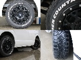 エクストリームジェイアルミホイールにトーヨーオープンカントリータイヤ16インチを装備してます!