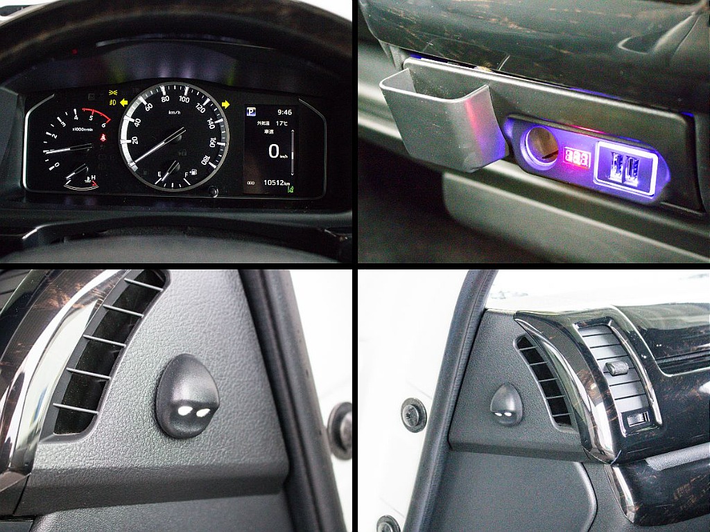 USBのポートとシガーソケットも付いてます！